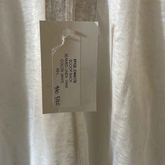 Chaser seamed scoop back linen tank - Picture 5 of 6